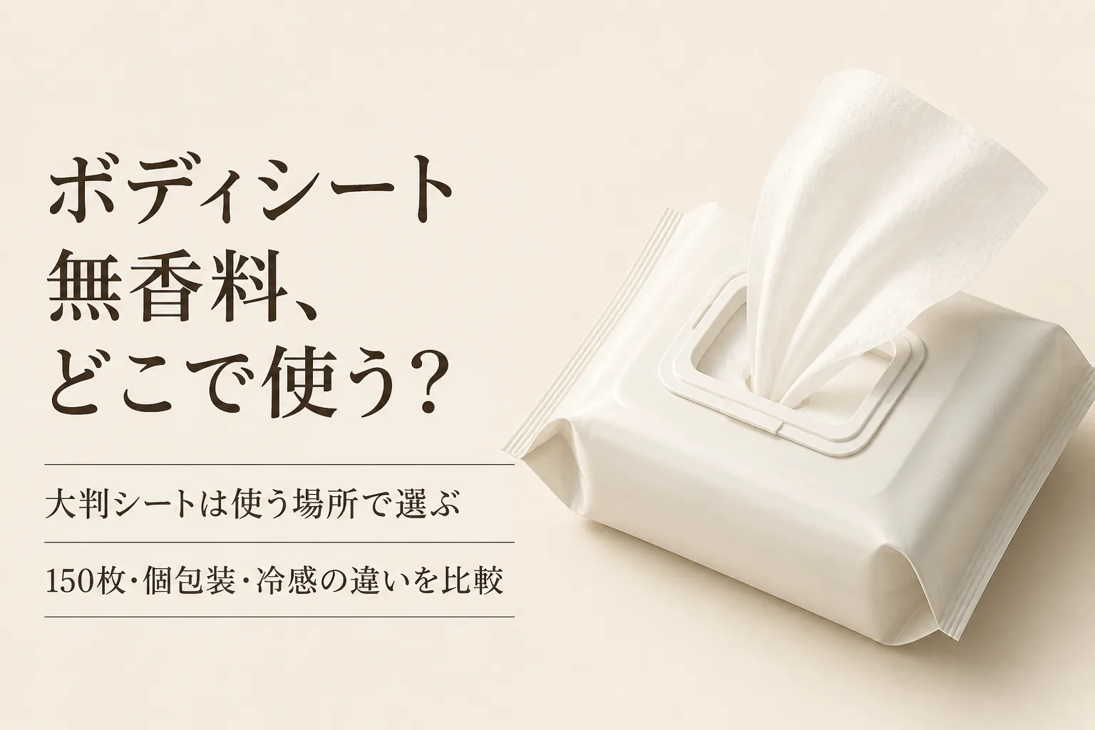 ボディシート無香料・無香性の大判おすすめ4選｜レビュー数順にサイズと持ち歩きを比較